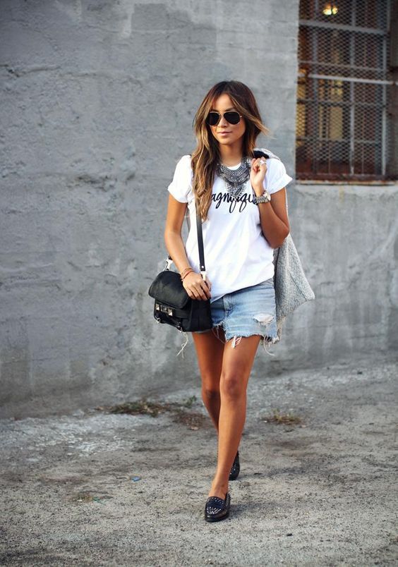 Stílusiskola: így viselj farmer shortokat - DIVAT&STÍLUS - Stílusiskola - divat, farmer, farmer nadrág, farmer short, outfit, tavasz, 