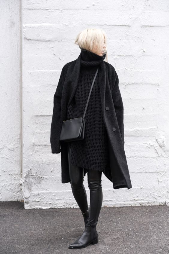 Stílusiskola: egy teljesen fekete outfittel mindig biztosra mehetsz - DIVAT&STÍLUS - Stílusiskola - divat, fekete, outfit, stílus, tél, 