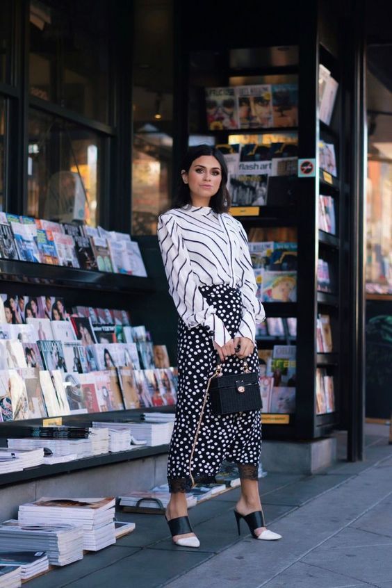 Stílusiskola: a pöttyös és a csíkos tökéletes párosítás - DIVAT&STÍLUS - Stílusiskola - csíkos, divat, pöttyös, stílus, 