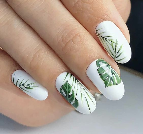 Top10: levélmintás manikűr a nyári szezonra - SZÉPSÉG -  - köröm, levél, levélminta, manikűr, 