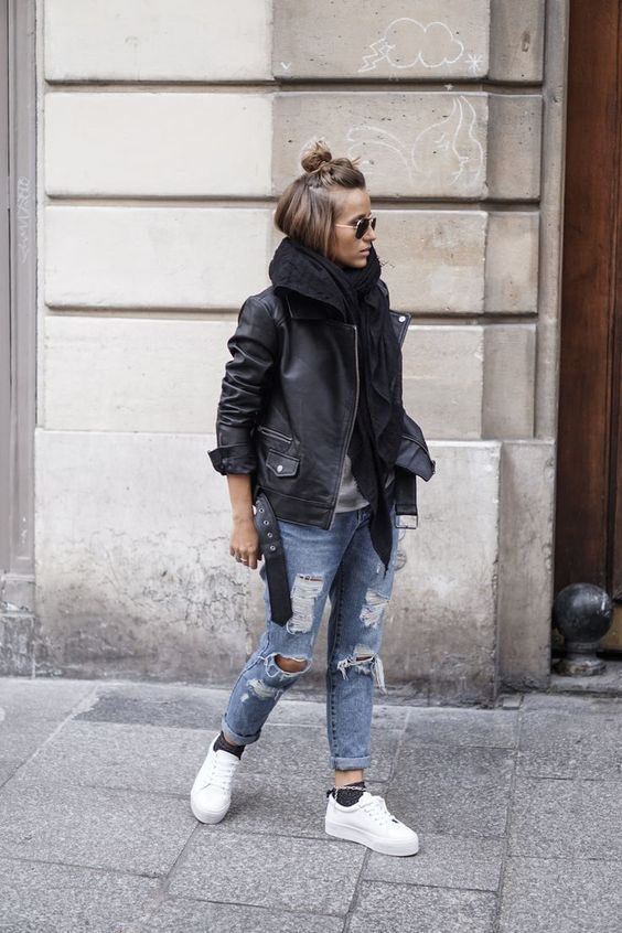 Stílusiskola: laza outfitek bőrdzsekivel - DIVAT&STÍLUS - Stílusiskola - bőrdzseki, divat, kényelmes, laza, outfit, stílus, 