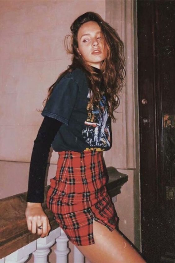 Stílusikola: így viselj ősszel kockás szoknyákat - DIVAT&STÍLUS - Stílusiskola - divat, kockás szoknya, outfit, szoknya, téli divat, 