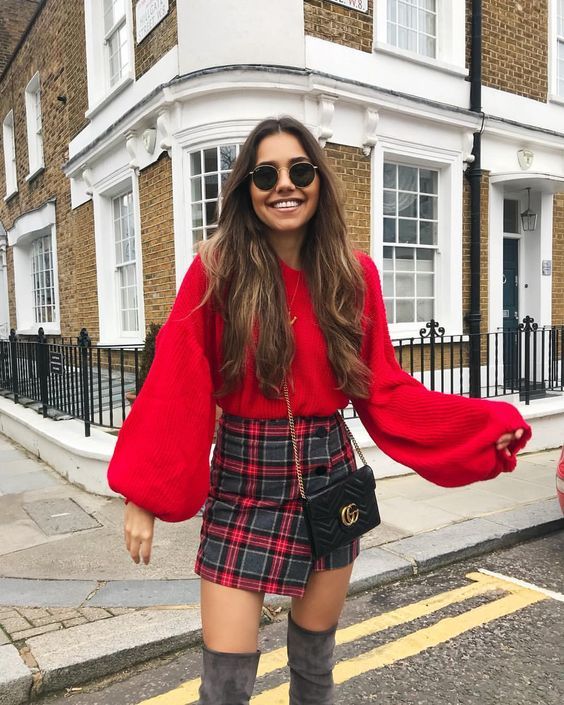 Stílusiskola: téli outfitek kockás szoknyákkal - DIVAT&STÍLUS - Stílusiskola - divat, kockás szoknya, outfit, stílus, szoknya, 