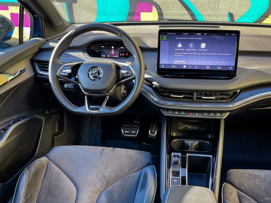 Ön dönt, Enyaq vagy Cognac - Skoda Enyaq iV 80 Sportline - STYLENEWS - Mobility - enyaq iv, Enyaq iv 80 teszt, enyaq teszt, Skoda elektromos SUV teszt, skoda enyaq, Skoda Enyaq iV 80 Sportline teszt, 