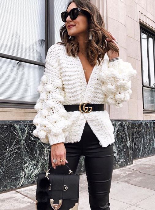 Stílusiskola: így viselj fehér kötött pulcsikat - DIVAT&STÍLUS - Stílusiskola - divat, fehér kötött pulcsi, karácsony, kötött pulcsi, outfit, stílus, tél, 