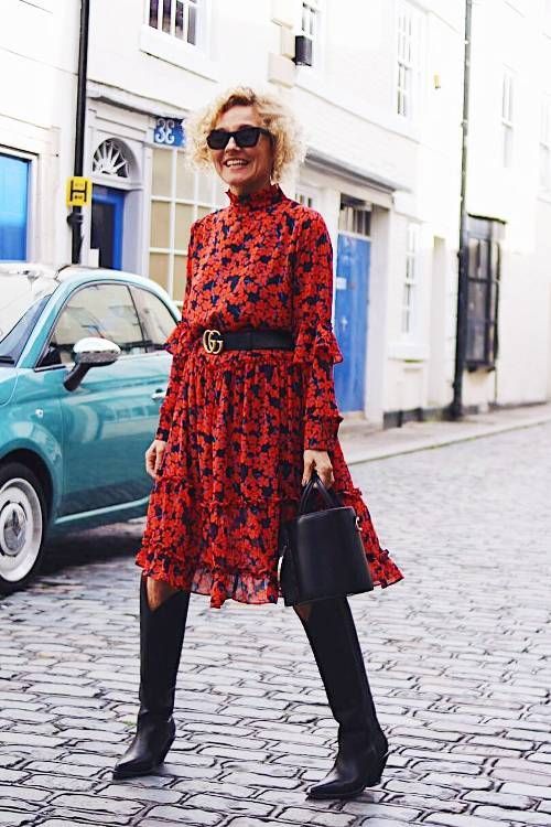 Stílusiskola: így viselj télen virágos ruhákat - DIVAT&STÍLUS - Stílusiskola - divat, outfit, stílus, virágos, virágos ruha, 