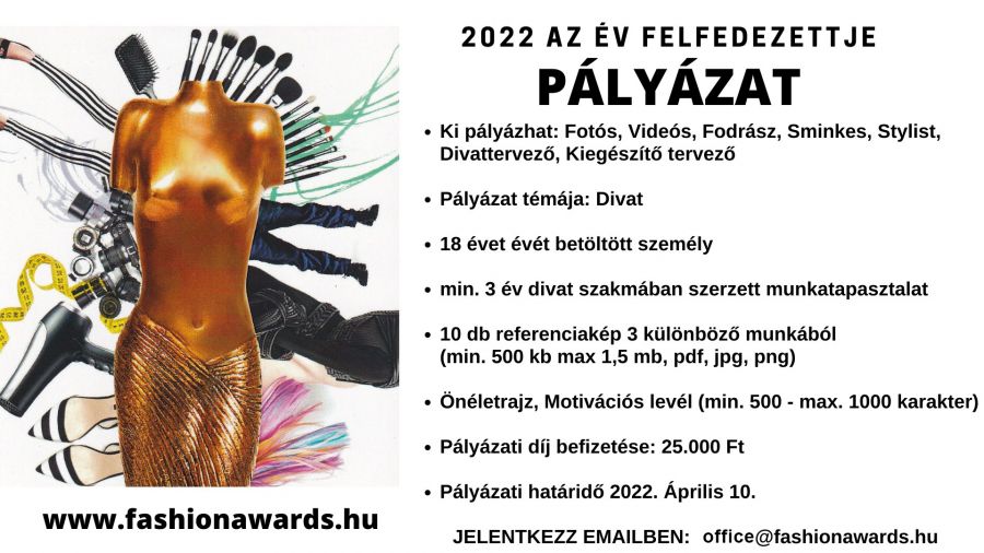 12. Fashion Awards Hungary Év felfedezettje divatdíj pályázat - DIVAT&STÍLUS - Hírek  - díjátadó, díjkiosztó, fashion awards hungary, 