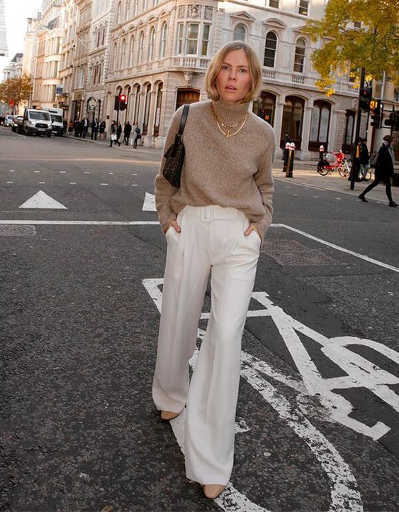 Stílusiskola: így viselj ősszel fehér nadrágokat - DIVAT&STÍLUS - Stílusiskola - divat, fehér nadrág, outfit, ősz, stílus, 