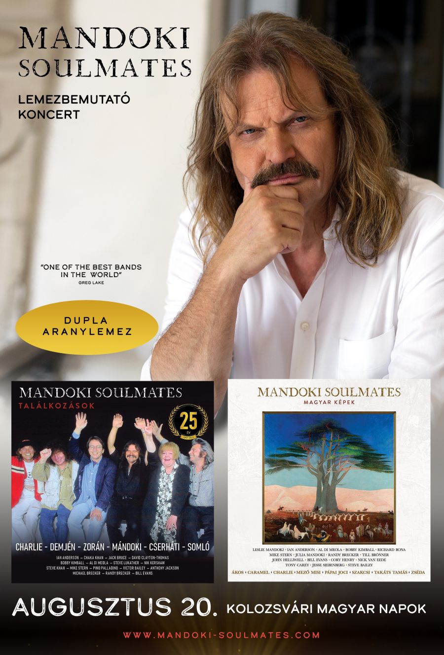 A világhírű Leslie Mandoki & Mandoki Soulmates augusztus 20-án, lépnek fel Kolozsvár Főterén - STYLENEWS - Rendezvények - koncertek 2023, leslie mandoki, 