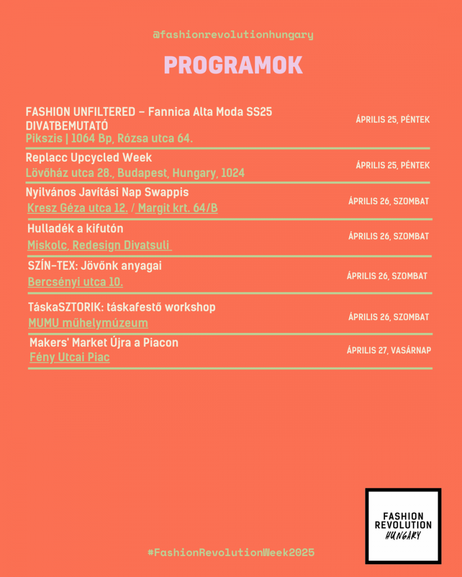 Gondolkodj globálisan, cselekedj lokálisan! – Hamarosan kezdetét veszi a Fashion Revolution Week! - DIVAT&STÍLUS - Hírek  - cselekedj okosan, divat, fashion revolution week, fenntartható divat, fenntarthatóság, 