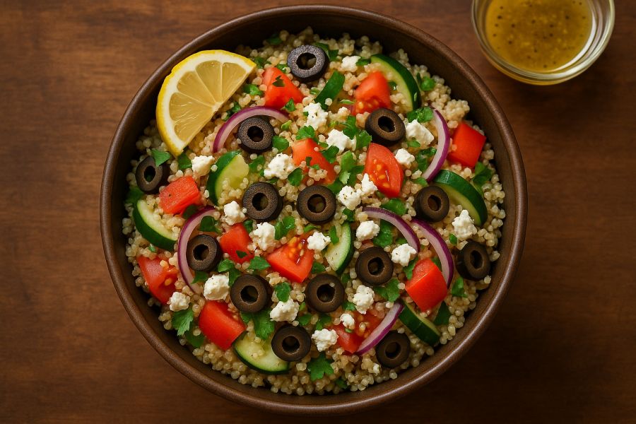 Mediterrán Quinoa Saláta - STYLELIFE - Gasztronómia - könnyű ételek, Quinoa, saláta, 