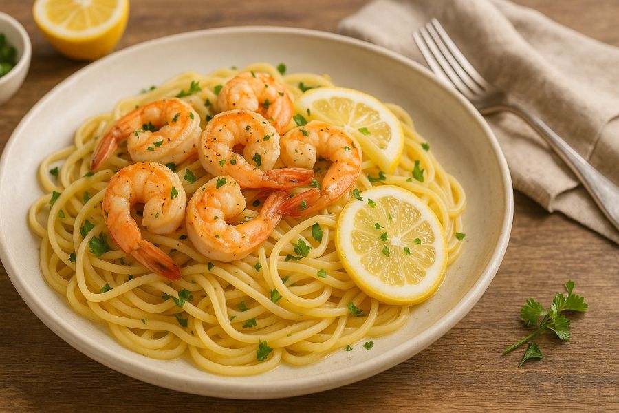 Citromos‑fokhagymás garnélás linguine - STYLELIFE - Gasztronómia - könnyű ebéd, recept, 