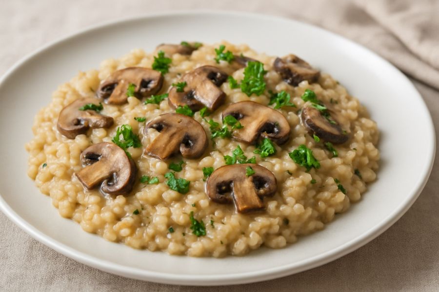 Krémes gombás risotto – igazi éttermi élmény otthon - STYLELIFE - Gasztronómia - gombás rizottó, rizotto, vacsora ötletek, 