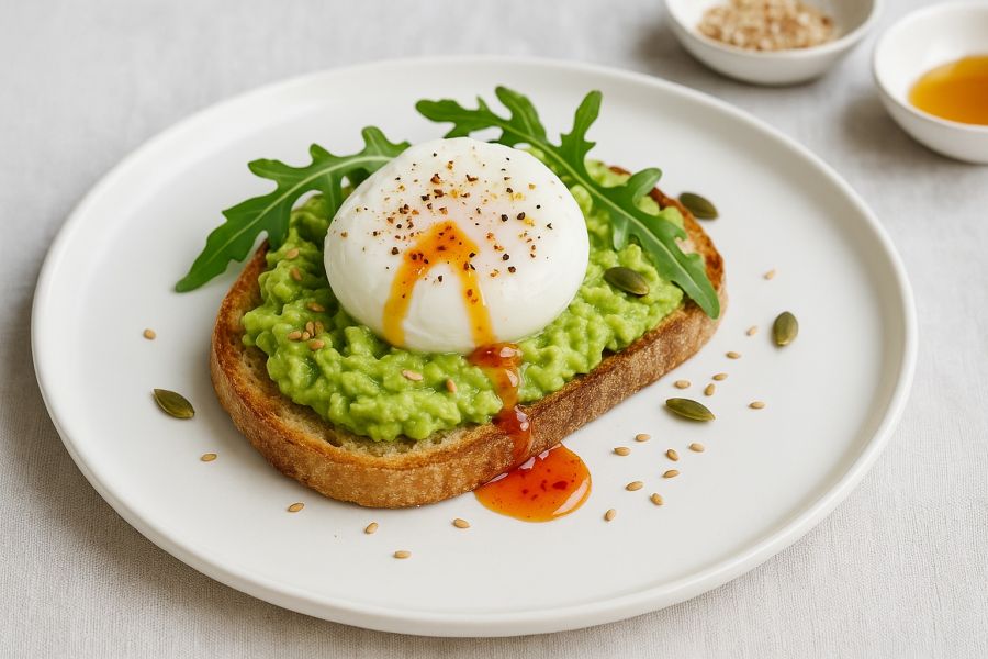 Avokádós toast buggyantott tojással és chilis mézzel - STYLELIFE - Gasztronómia - avokádó, avokádós toast, reggeli, 