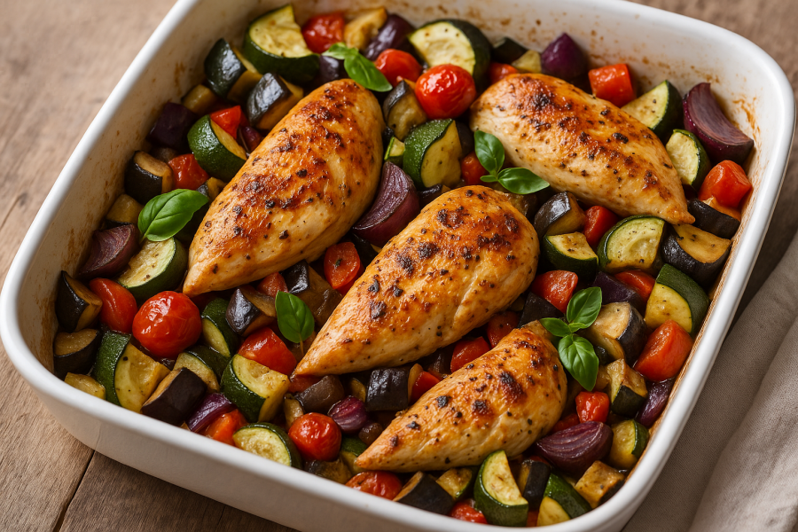 Könnyű mediterrán csirkés zöldségtál – ha valami egészségesre és gyorsra vágysz - STYLELIFE - Gasztronómia - vacsora, vacsora ötletek, 