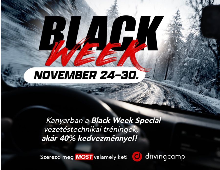 Black Week a Drivingcampen: kedvezményes tréningek a téli szezonra - STYLENEWS - Aktuális - Back Weekend, Driving camp, téli vezetés, vezetési tréning, 
