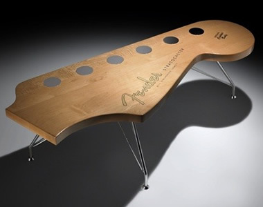 Fender Stratocaster kávézó asztal - Fesztelen mindennapok -  - asztal, bútor, fender, Fender Stratocaster, 