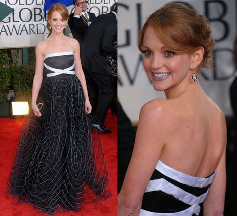 Golden Globe Awards 2010 - Hölgyeknek - Hírek  -  - Balenciaga, Bottega Veneta, Dianna Agron, Fergie, Giorgio Armani Privé, Glee, golden globe, Jasmine di Milo, Jayma Mays, Jennifer Garner, Julia Roberts, Julianne Moore, Kate Hudson, Kristen Bell, Lanvin, Laurent, Louis Vuitton, Marchesa, Penelopé Cruz, ruha, Sandra Bullock, színésznő, Versace, Yves Saint Laurent, 