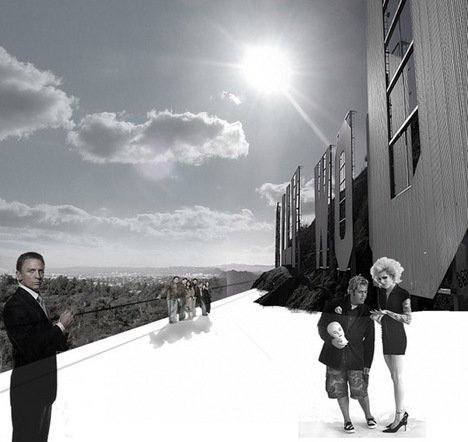 Kultúrház a Hollywood-felirat alatt - Otthon & Design -  - felirat, Hollywood, Kultúrház, 