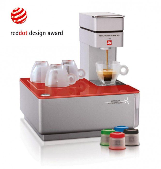 Forma gyönyörűen újragondolva: Francis Francis Y1 –  illy IperEspresso kapszulás kávégép -  -  - Francis Francis Y1, illy, kávé, kávégép, reddot design 2011, styletech, 