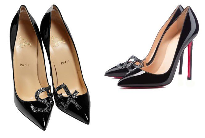 Christian Louboutin Sex Pigalle 120 - DIVAT&STÍLUS - Stílusiskola - Christian Louboutin, cipő, lakk, piros talp, strassz, szexi, tűsarok, 