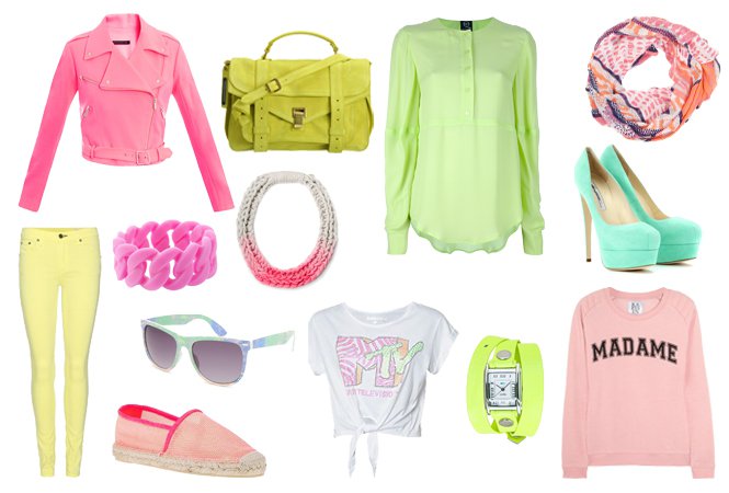 Búcsút int a rikító, jön a fáradt neon - Stílusiskola -  - divat 2013, fagylalt, fluo, neon, neonszín, pasztel, új trendek 2013, 
