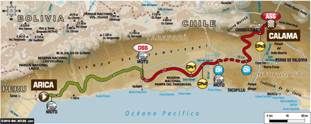 DAKAR 2013 - 6.nap -  -  - carlos sainz, dakar 2013, de rooy, Francisco Lopez, stephane peterhansel, szalay balázs, 