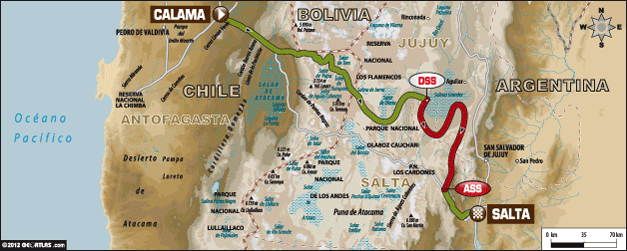 DAKAR 2013 - 7.nap -  -  - carlos sainz, dakar 2013, de rooy, stephane peterhansel, szalay balázs, Thomas Bourgin, 