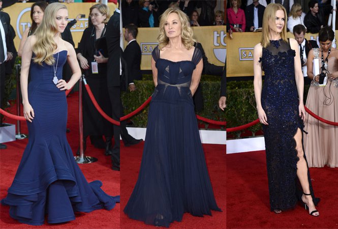 Fekete helyett jöhet a sötétkék - DIVAT&STÍLUS - Hírek  - 2013 vörös szőnyeg, díjátadó, Dior Couture, estély, estélyi ruhák, SAG Awards, 