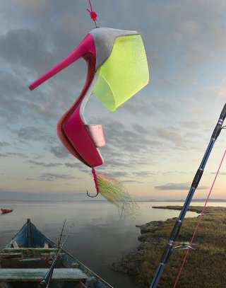 Louboutin cipőkkel pecázik - Hírek  -  - horgász, louboutin cipő, 