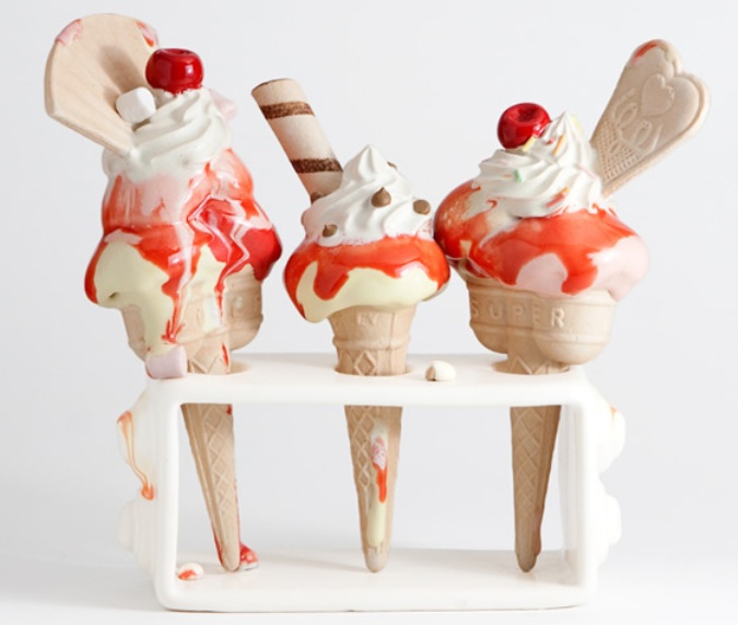 Az el nem olvadó fagylaltgombóc - STYLENEWS - Otthon & Design - Anna Barlow, fagylalt, kerámia, 