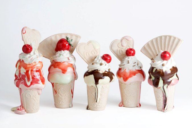 Az el nem olvadó fagylaltgombóc - STYLENEWS - Otthon & Design - Anna Barlow, fagylalt, kerámia, 