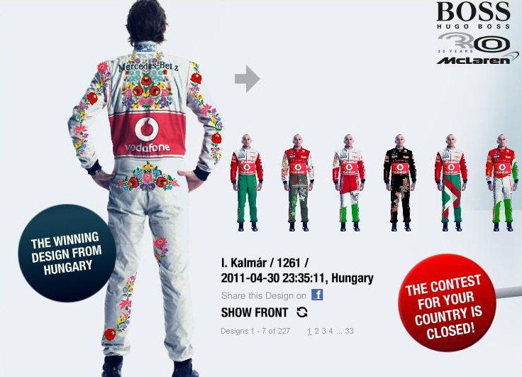 Kalocsai hímzésbe bújtatják Hamiltont és Buttont - Hírek  -  - divat, forma-1, kalocsai hímzés, 