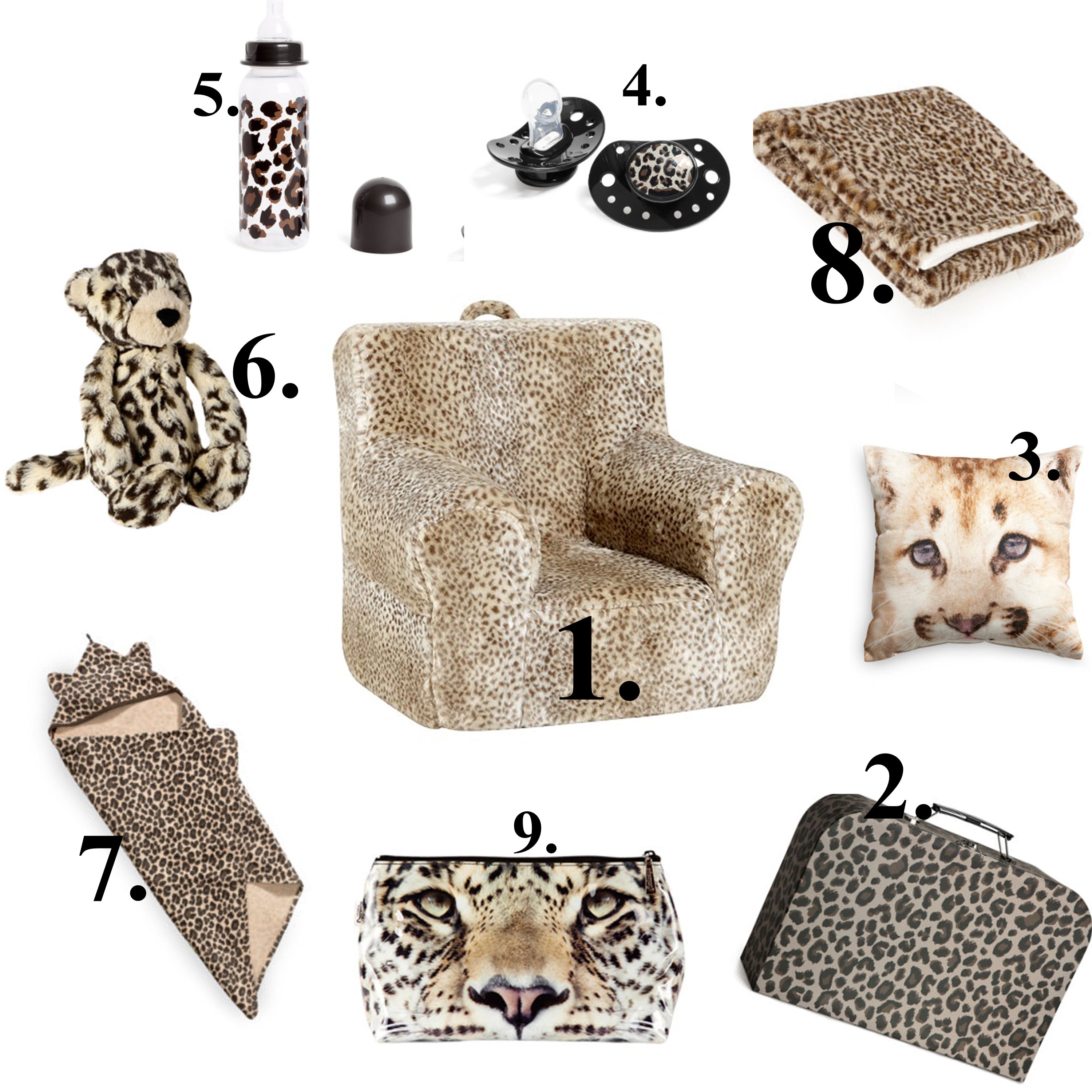 Állati apróságok -  -  - gyerekszoba dekor, leopárdos kiegészítők, otthon és design, 