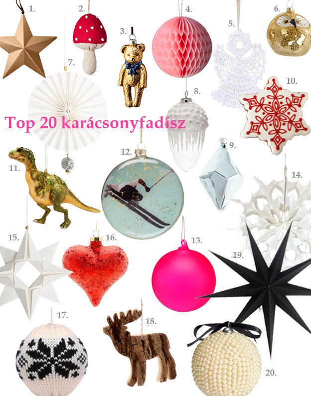 Top 20 karácsonyfadísz - STYLELIFE - Otthon & Design - függő dekorációk, karácsony, karácsonyfa díszek, 