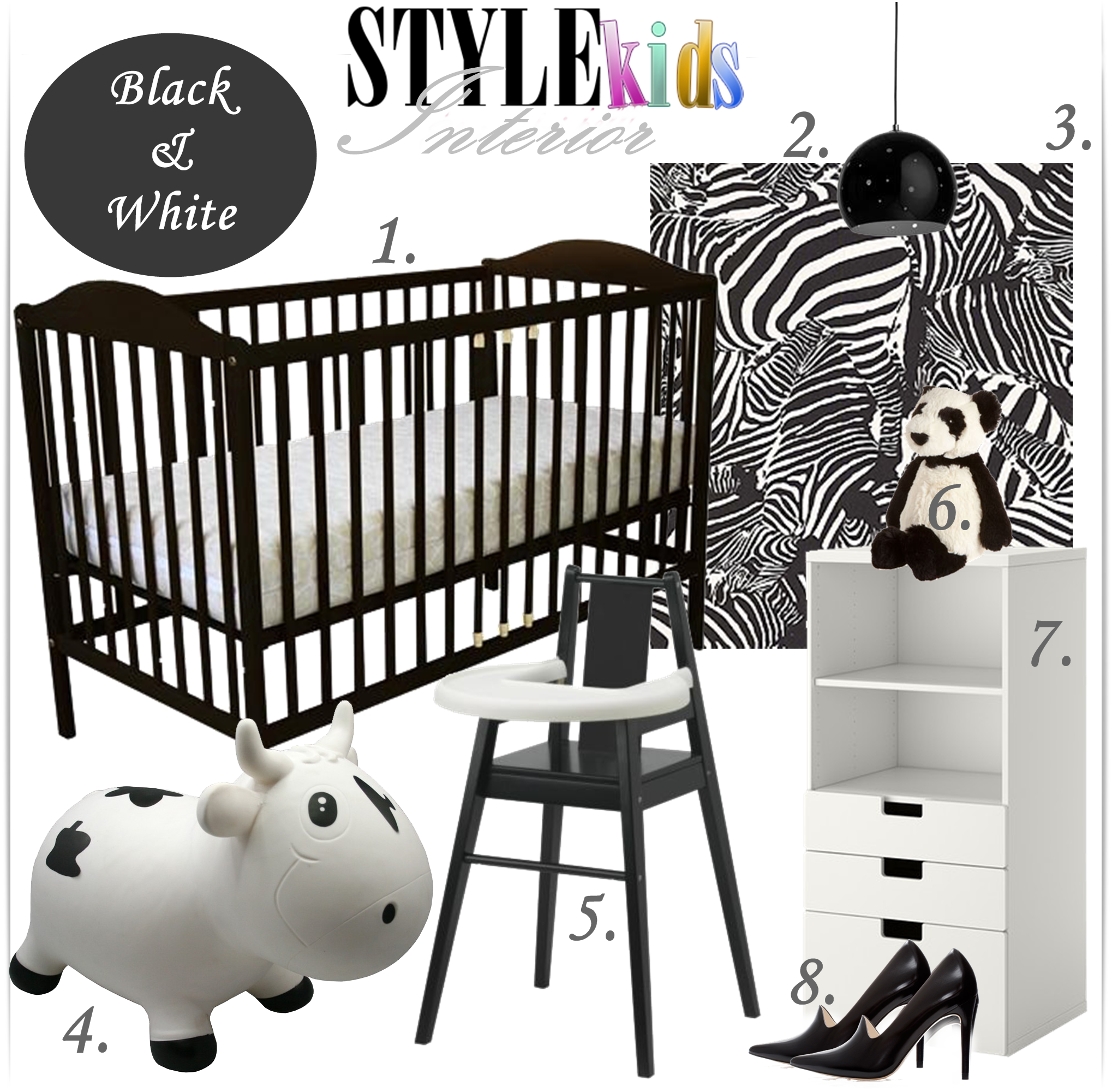 Kids Interior - Black&White - Stylekids -  - gyerekszoba, kids interior, 