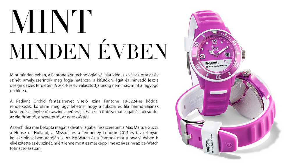 Mint minden évben -  -  - óra, pantone, radiant orchid, 