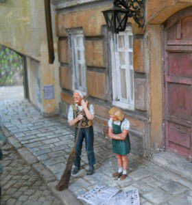 A zongorista -  -  - a zongorista, dioráma, makett, 