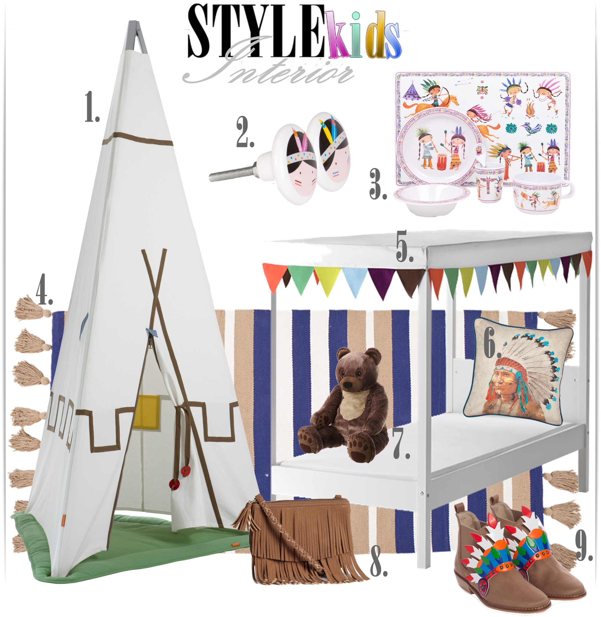 Indián tábor - Stylekids -  - gyerekszoba, gyerkszoba berendezés, indián, indián gyerekszoba, indián sátor, indiános sátor, 