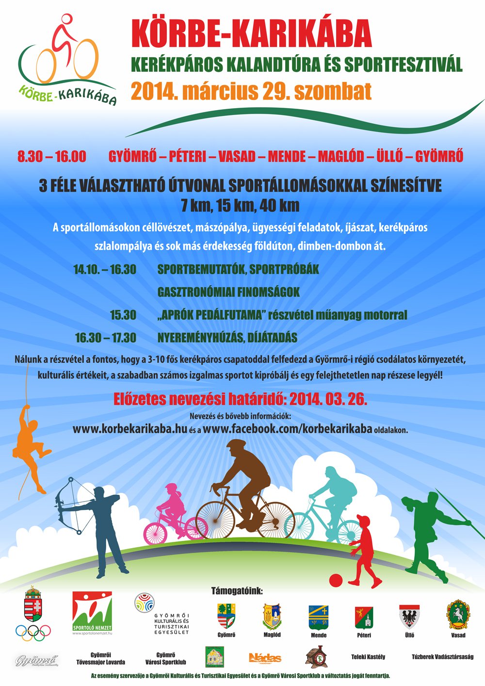 Körbe-karikába - Rendezvények - Fesztelen mindennapok - kalandtúra, kerékpár, kerékpáros kalandtúra, sportfesztivál, 