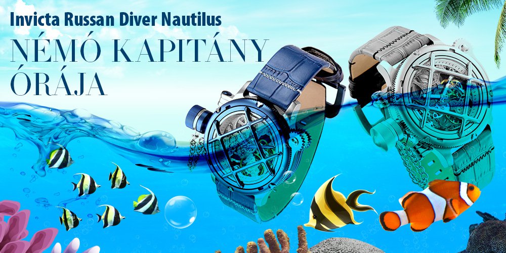 Invicta Russan Diver Nautilus - Némó kapitány órája -  -  - Invicta Russan Diver Nautilus, óra, 