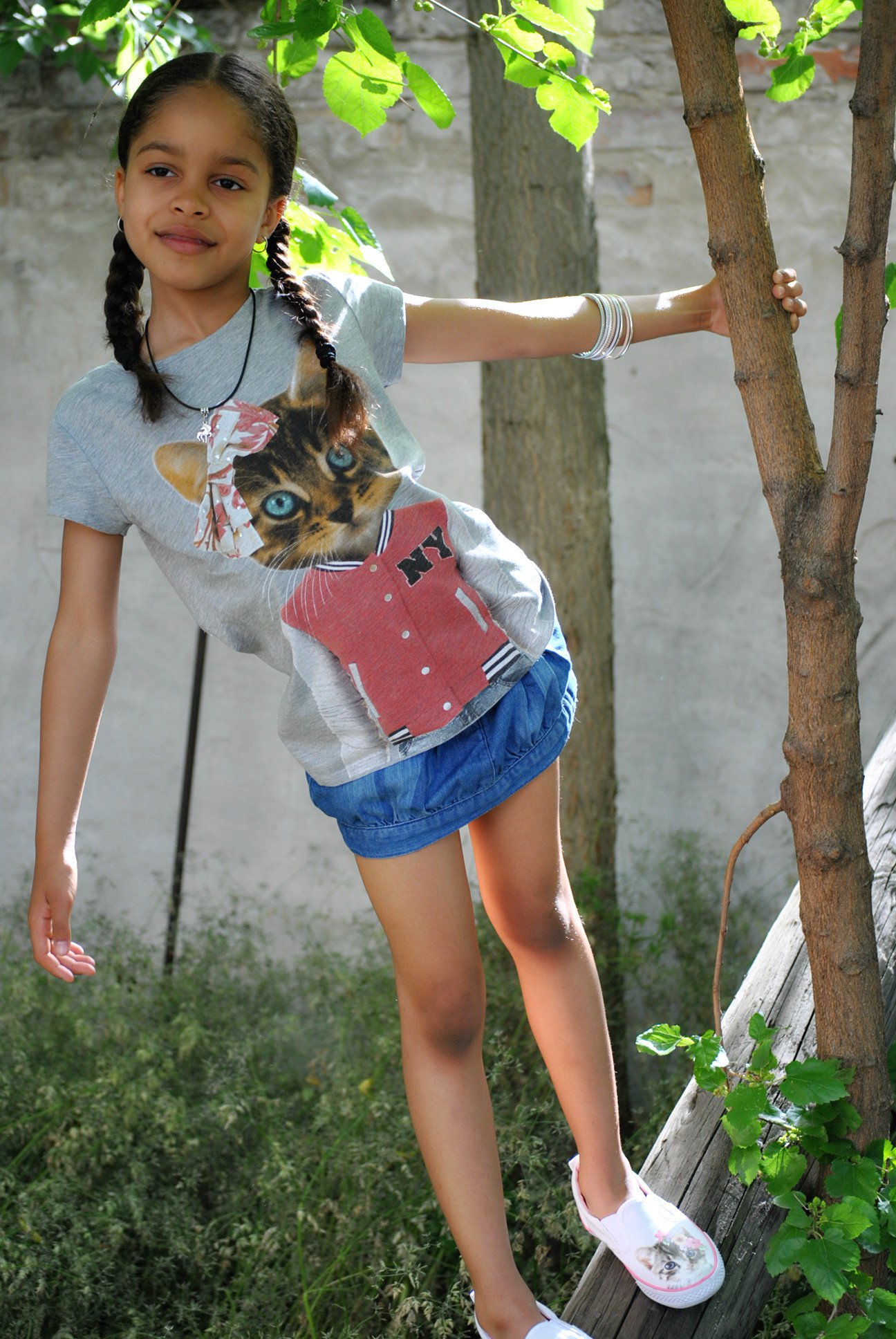 Mini Outfit - miu miújság? - Stylekids -  - casual outfit, cica, cicás poló, gyerekdivat, gyerekstílus, mini outfit, 