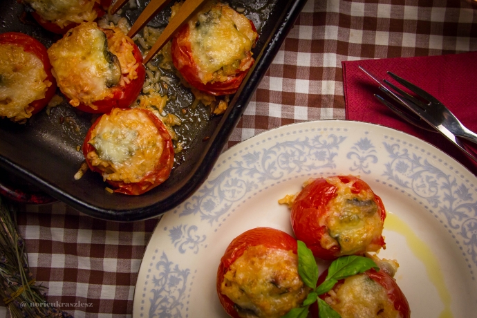 Bazsalikomos töltött paradicsom tzatzikivel - STYLELIFE - Gasztronómia - gasztronómia, töltött paradicsom, 