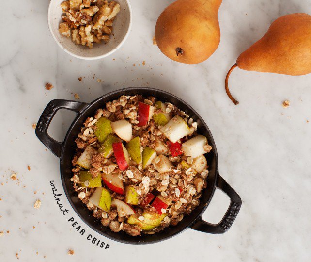 Téli diós-körtés ropogós - STYLELIFE - Gasztronómia - dió, egészség, gasztronómia, körte, zabpehely, 