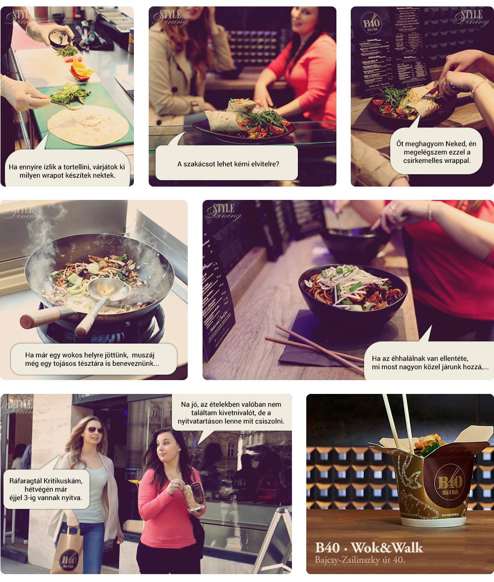 B40 - Ázsiai és olasz ízek a belváros szívében - Gasztronómia -  - b40, olasz konyha, thai konyha, wok, 