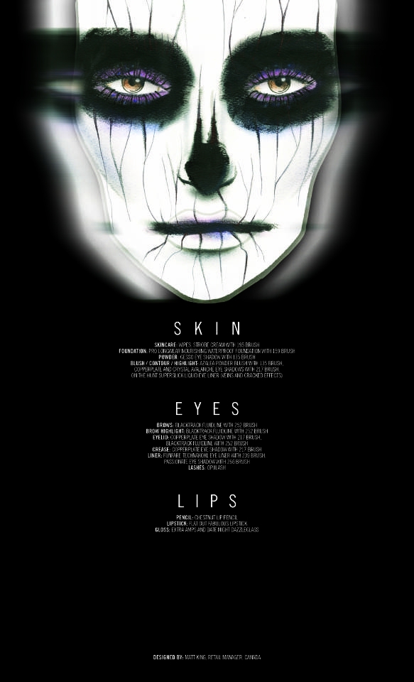 MAC x Halloween - SZÉPSÉG - Smink  - face chart, halloween, mac, make up, smink, 