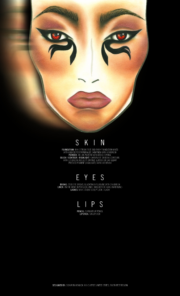 MAC x Halloween - SZÉPSÉG - Smink  - face chart, halloween, mac, make up, smink, 