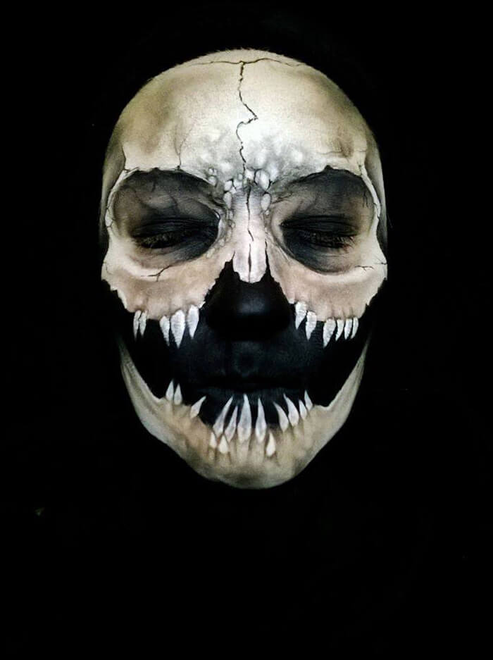 Ennél vérfagyasztóbb halloweeni-maszkokat nem láttál - Smink  -  - halloween, halloween-i maszk, maszk, nikki shelley, smink, 