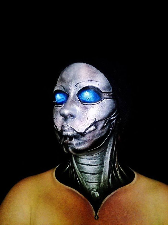 Ennél vérfagyasztóbb halloweeni-maszkokat nem láttál - Smink  -  - halloween, halloween-i maszk, maszk, nikki shelley, smink, 