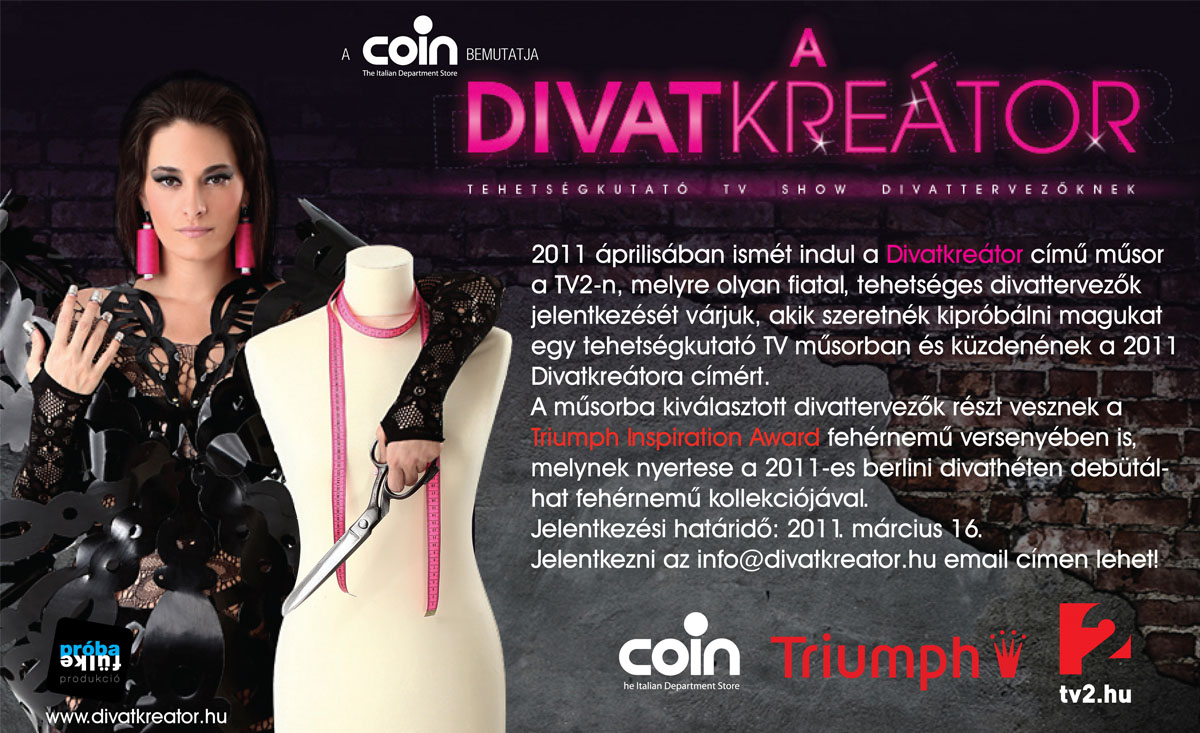Divatkreátor - Hírek  -  - Coin, Divatkreátor, divattervező, 